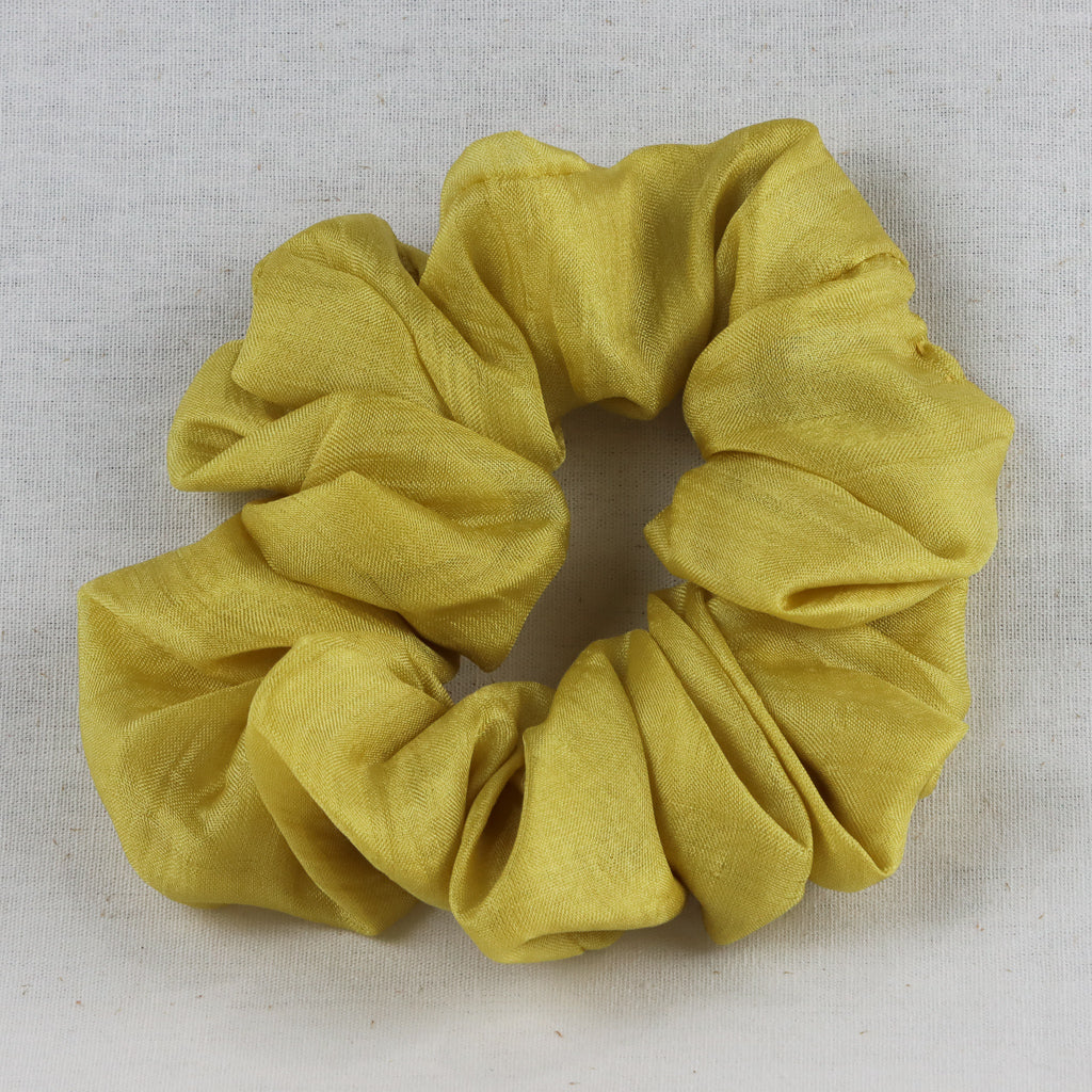 Silk Scrunchies - Yellow/Green