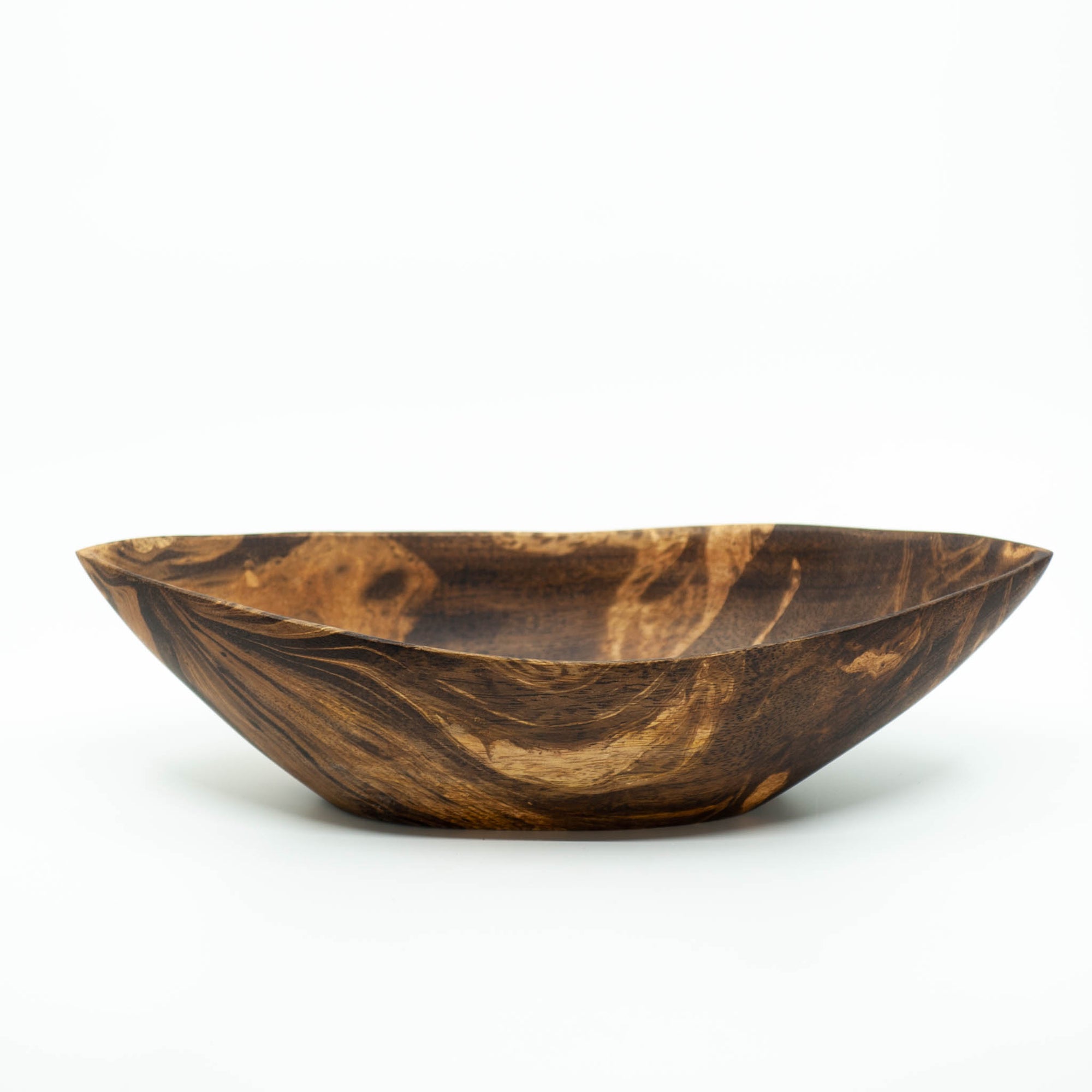 Mango Wood Almond Bowl-12" (Old Wood)