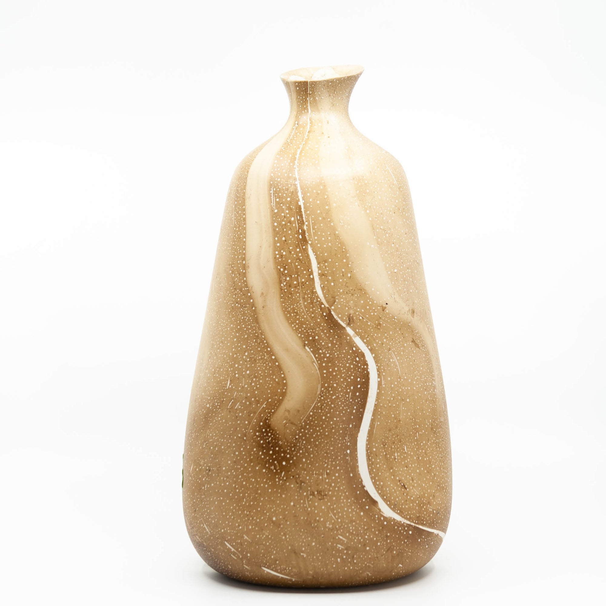 Mango Wood Diffuser Vase- 14" (Latte)