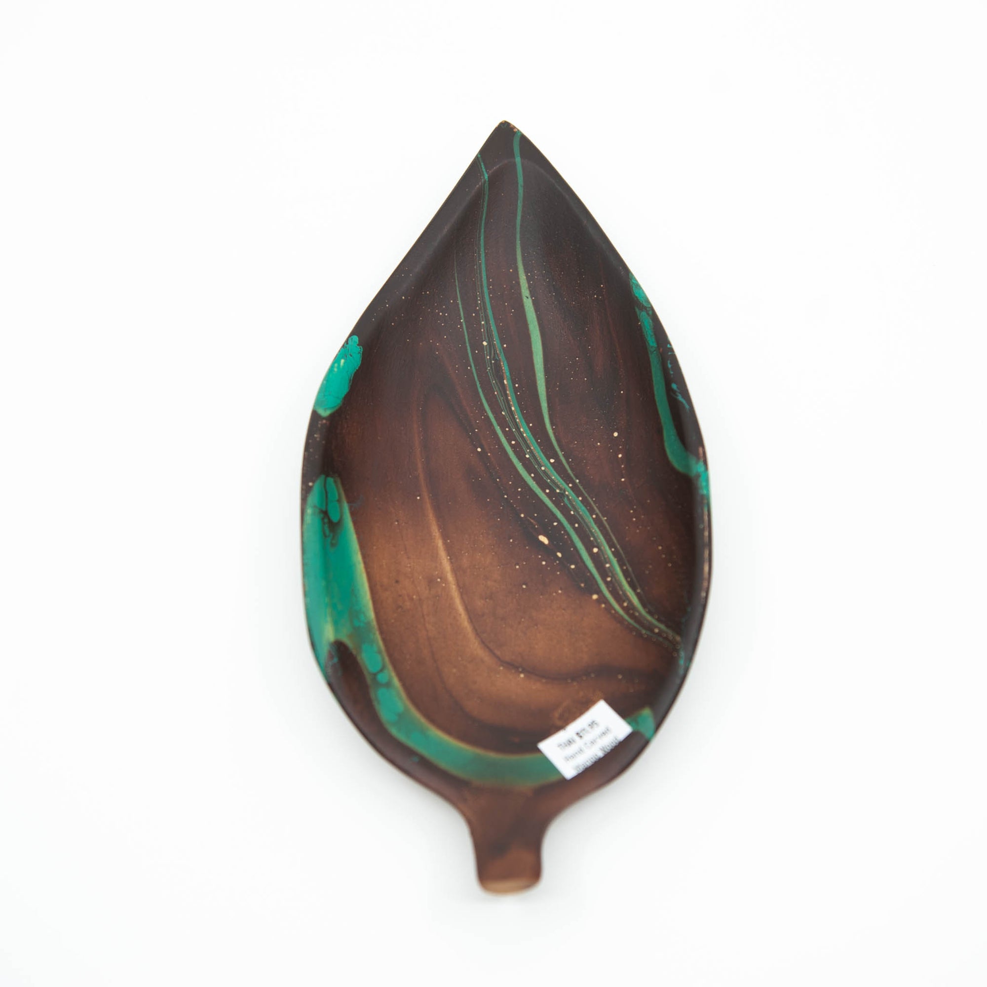 Plat en feuille de bois de manguier - 8" (petit)