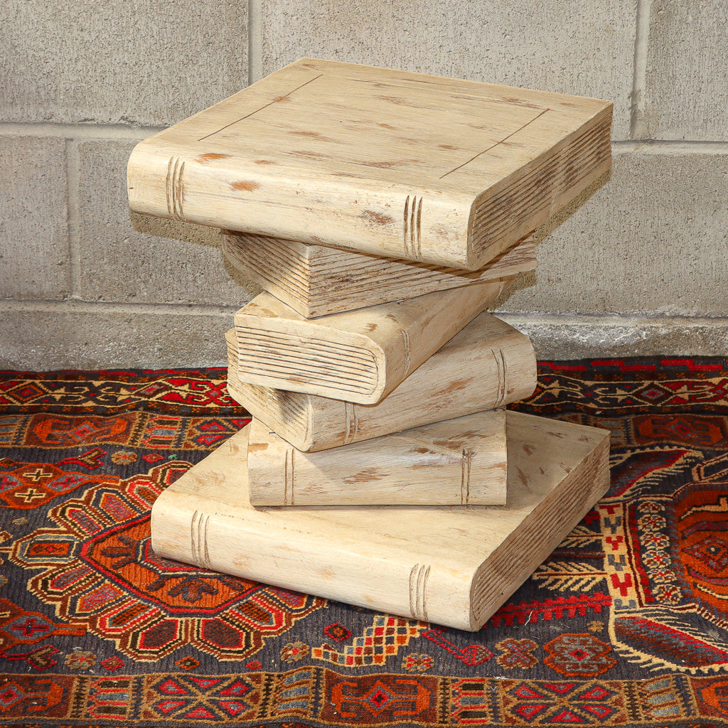 Stacked Book Side Table