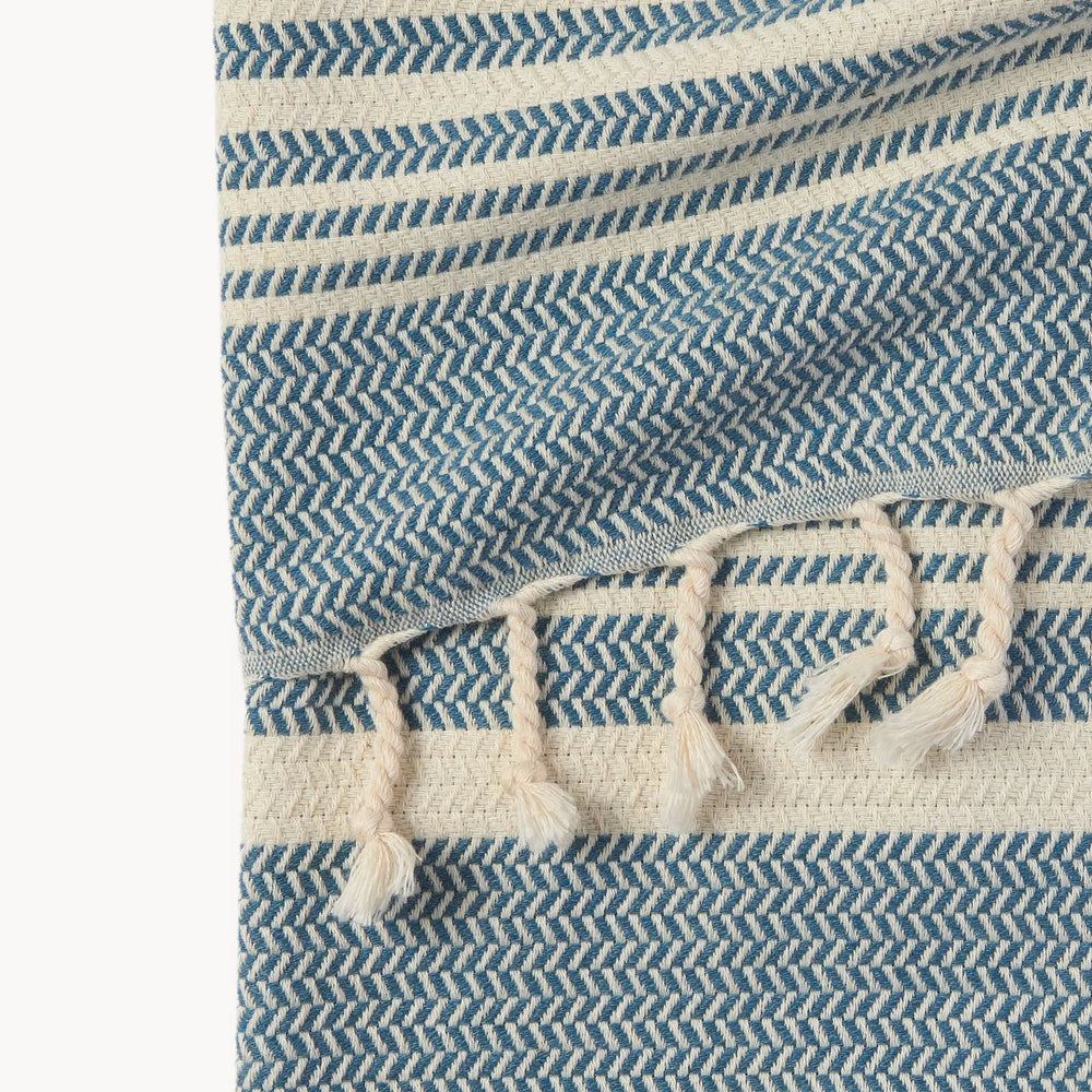 Turkish Hand Towel - Hasir - Prussian