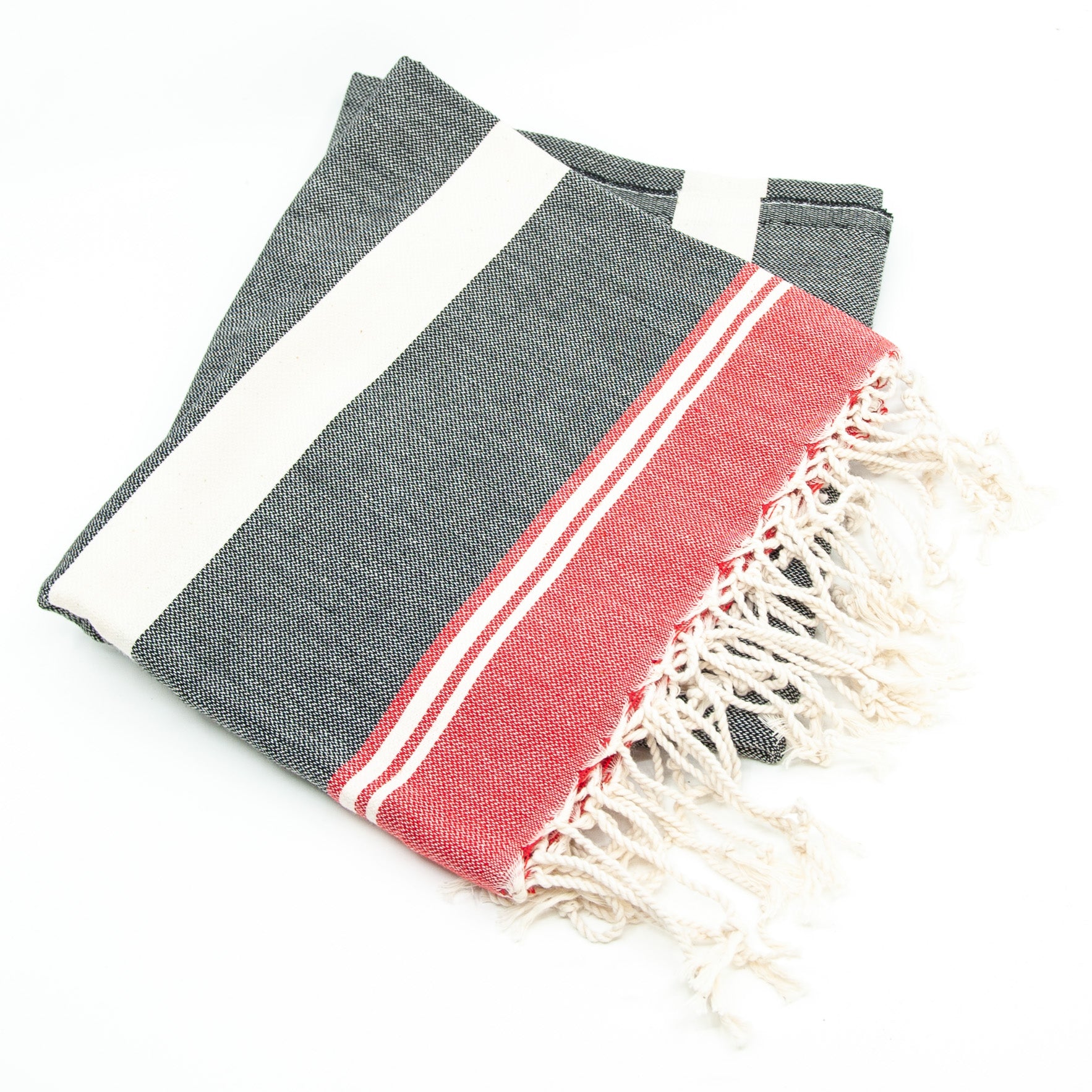 Turkish Towel - Selo - Black/Red