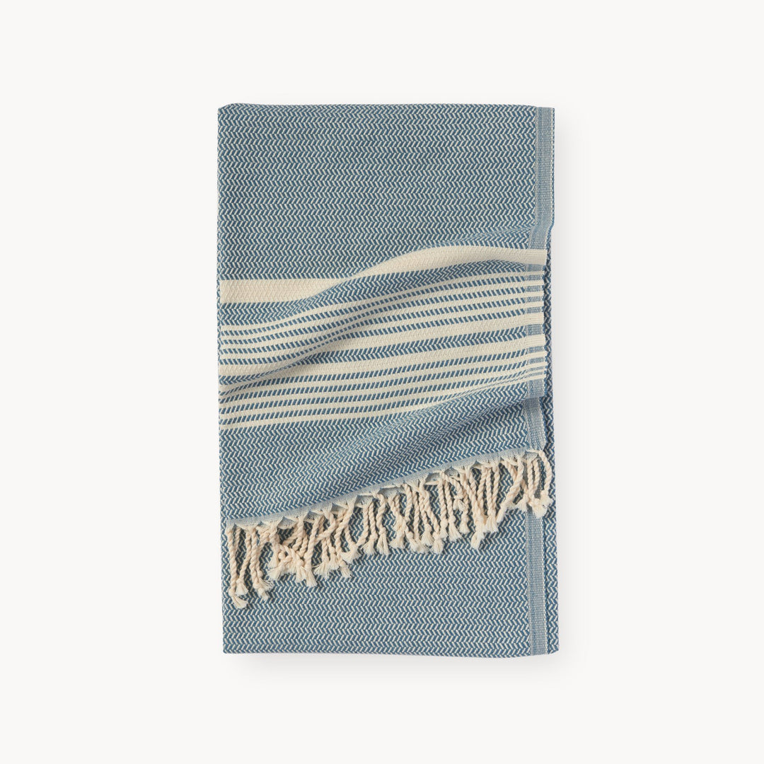 Serviette Turque - Hasir - Bleu de Prusse