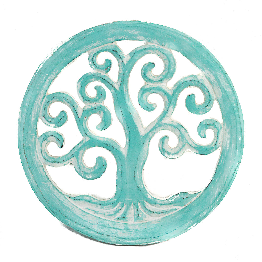 Tree of Life Round Panel -Teal