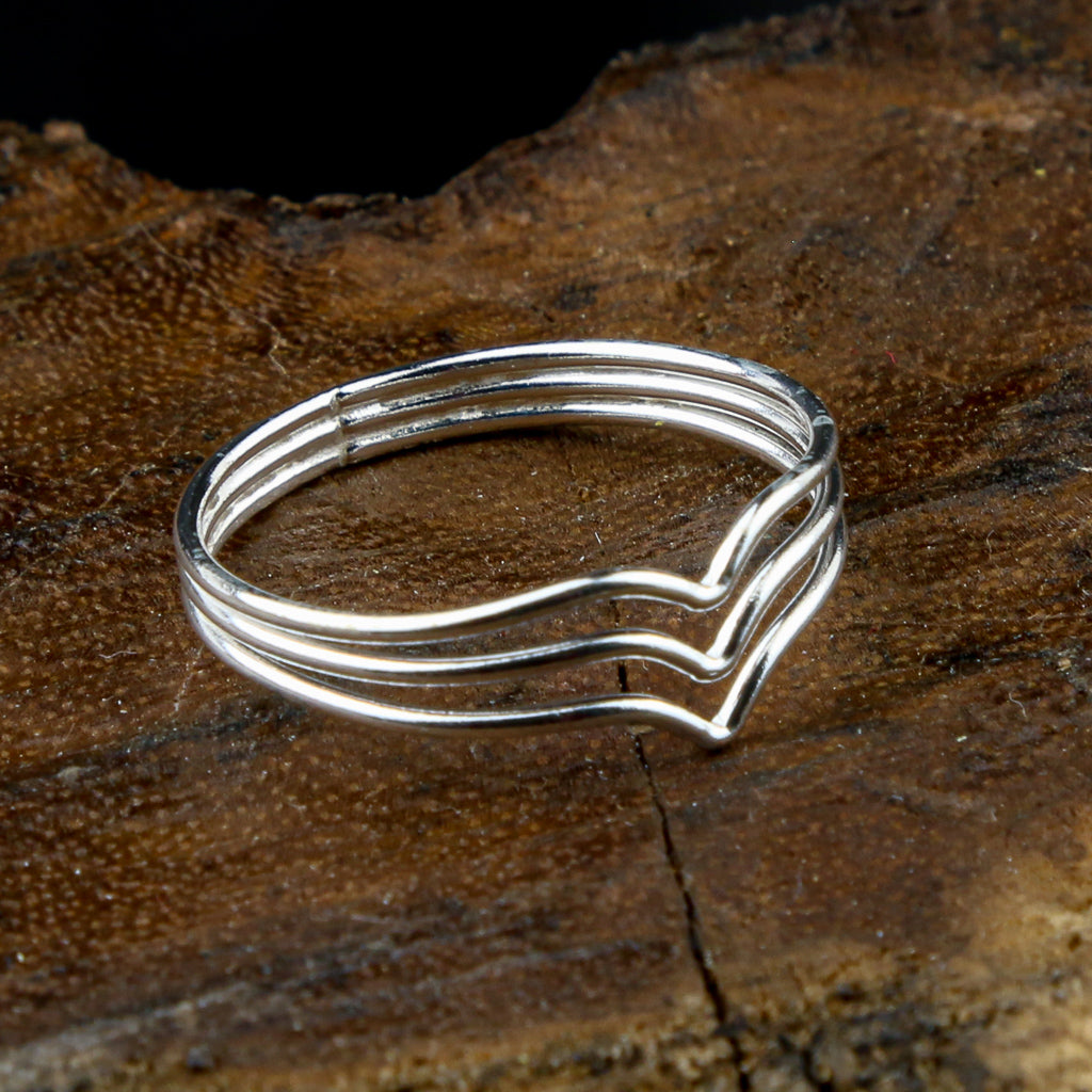 Thai Trio "V" Sterling Silver Ring