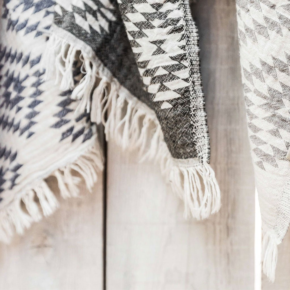 Turkish Towel - Geometric - Denim