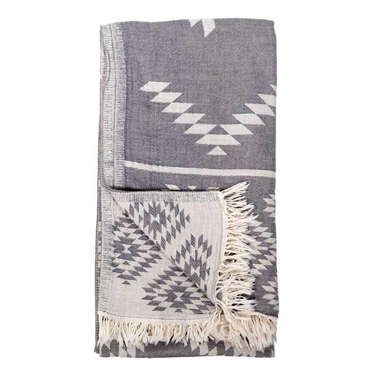 Serviette Turque - Géométrique - Gris Espagnol