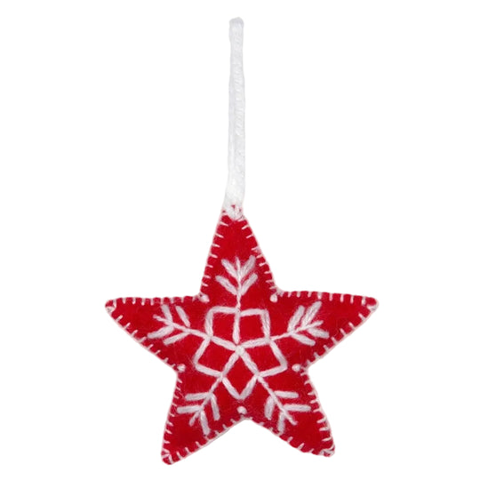 Hand-Embroidered Ornament - Star
