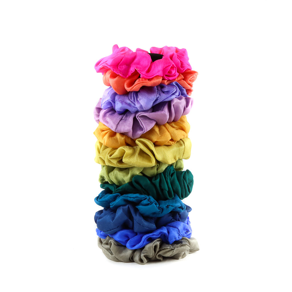 Silk Scrunchies - Mustard