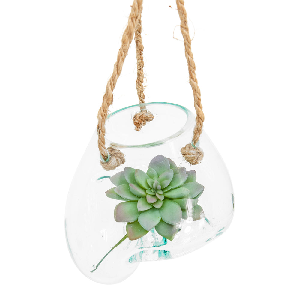 hanging plants in glass bowls Hanging Blown Glass Bowl-Medium – One World Bazaar